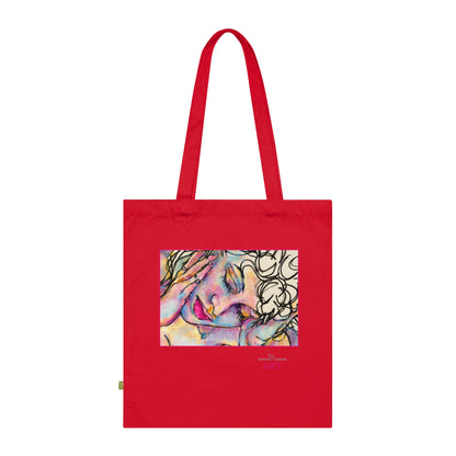 Organic Cotton Tote Bag - Motiv: Mara2,  einseitig bedruckt, H 17,3 cm