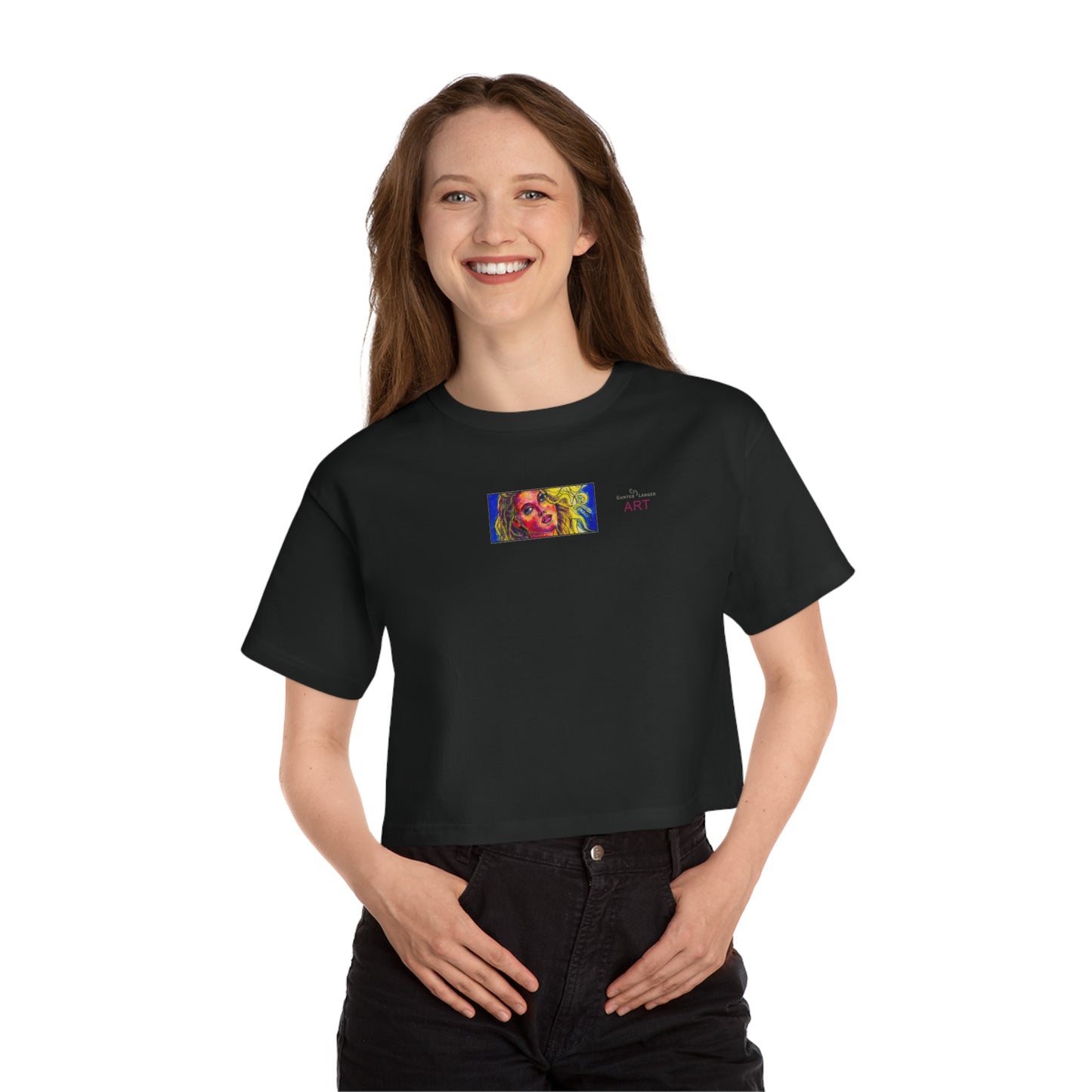 Champion Women's Heritage Cropped T-Shirt - Motiv: Front, Mascha, h 5 cm