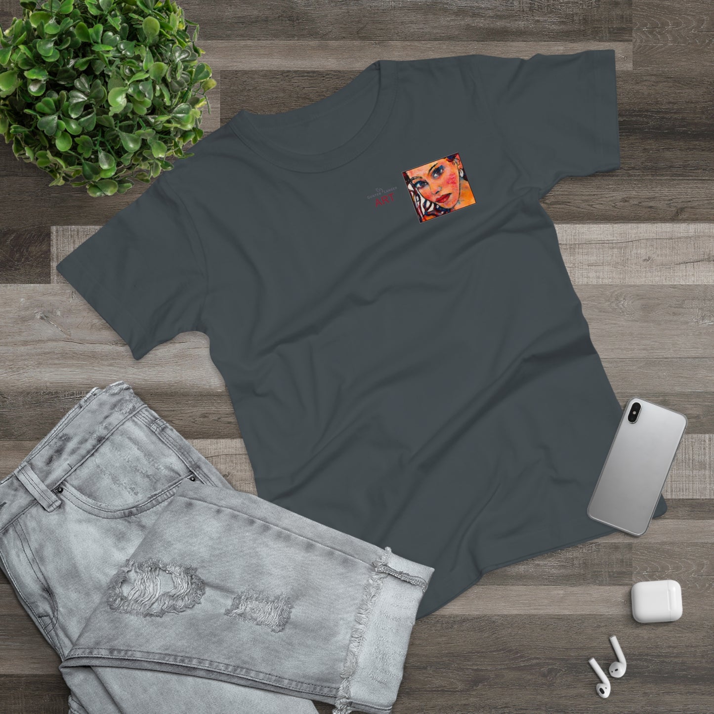 Single Jersey Women's T-shirt - Motiv: Lea, H 7 cm