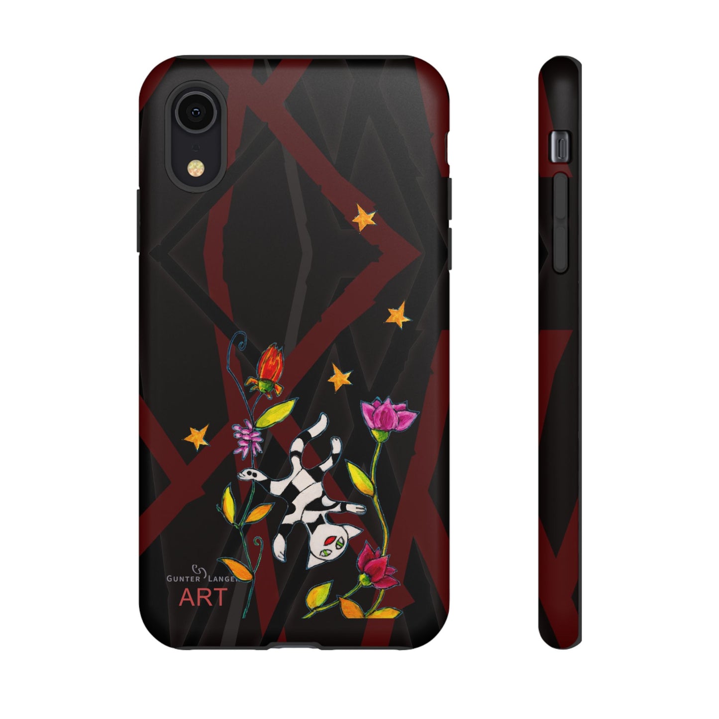 Tough Cases - Motiv: Katze schwebt und Ranken, H 7,73 cm, Mikado3