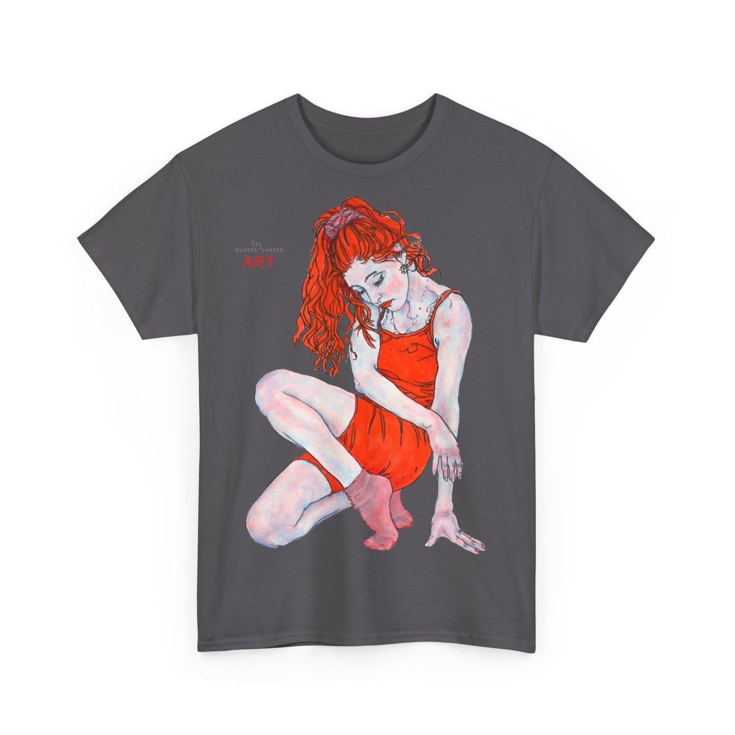 Unisex Heavy Cotton Tee - Motiv: Front Julia,  H 47 cm