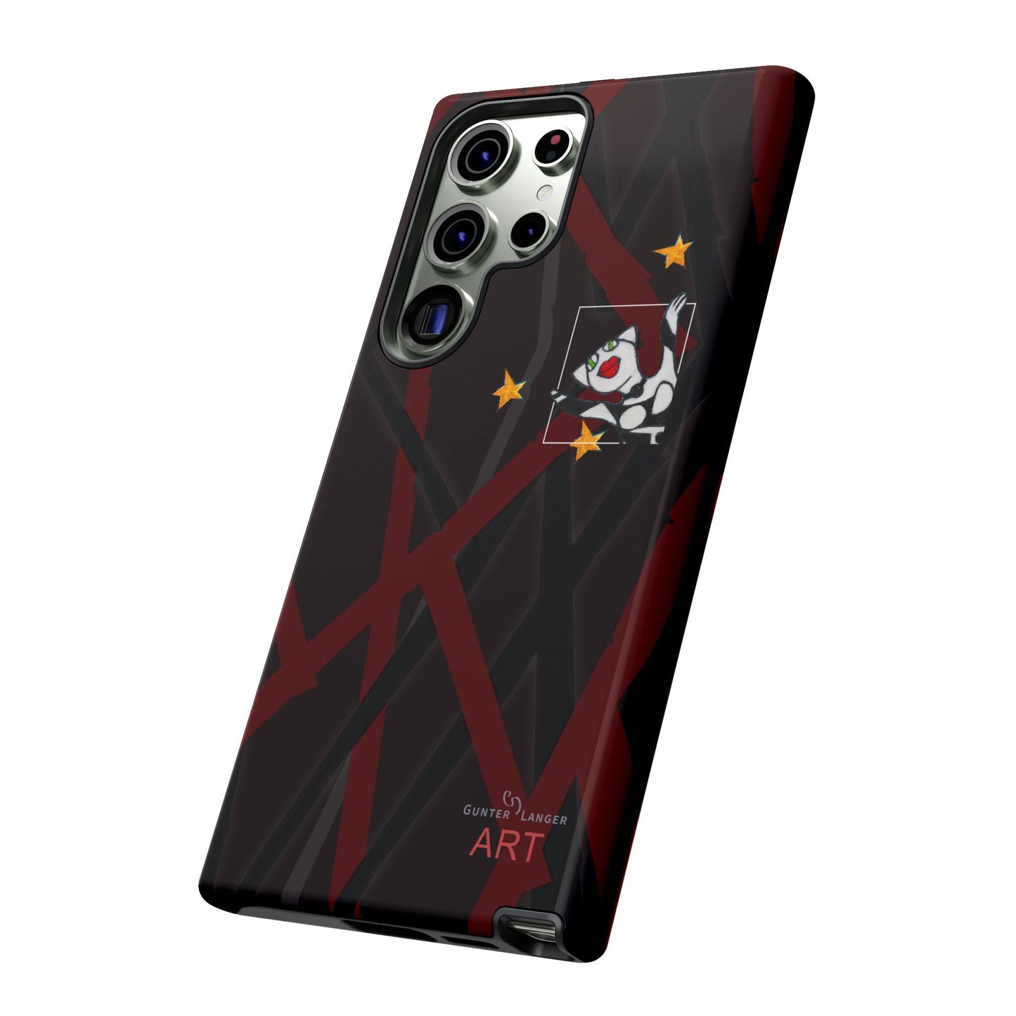 Tough Cases - Google Pixel - Samsung Galaxy - Motiv:  "Miau" klein H 8 cm, Sternenhimmel, Mikado3
