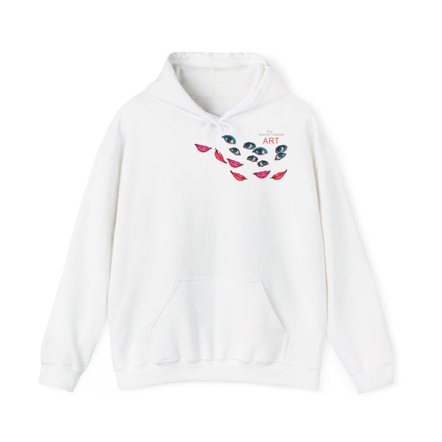 Unisex Heavy Blend™ Hooded Sweatshirt - Motiv: Frontseite Augen & Rückseite Freundinnen, (gerahmt, H 29 cm)