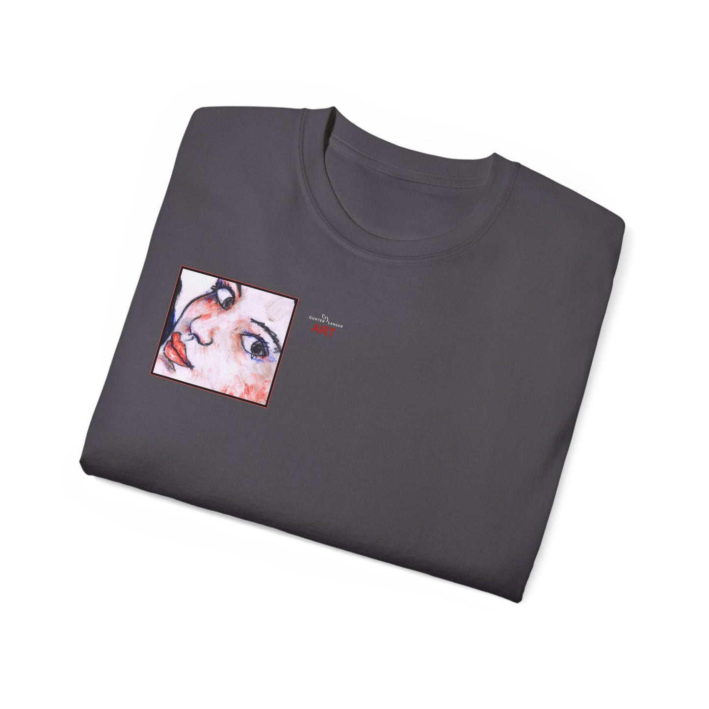 Unisex Ultra Cotton Tee - Motiv: Front Annette (Ausschnitt) & Rückseite Annette