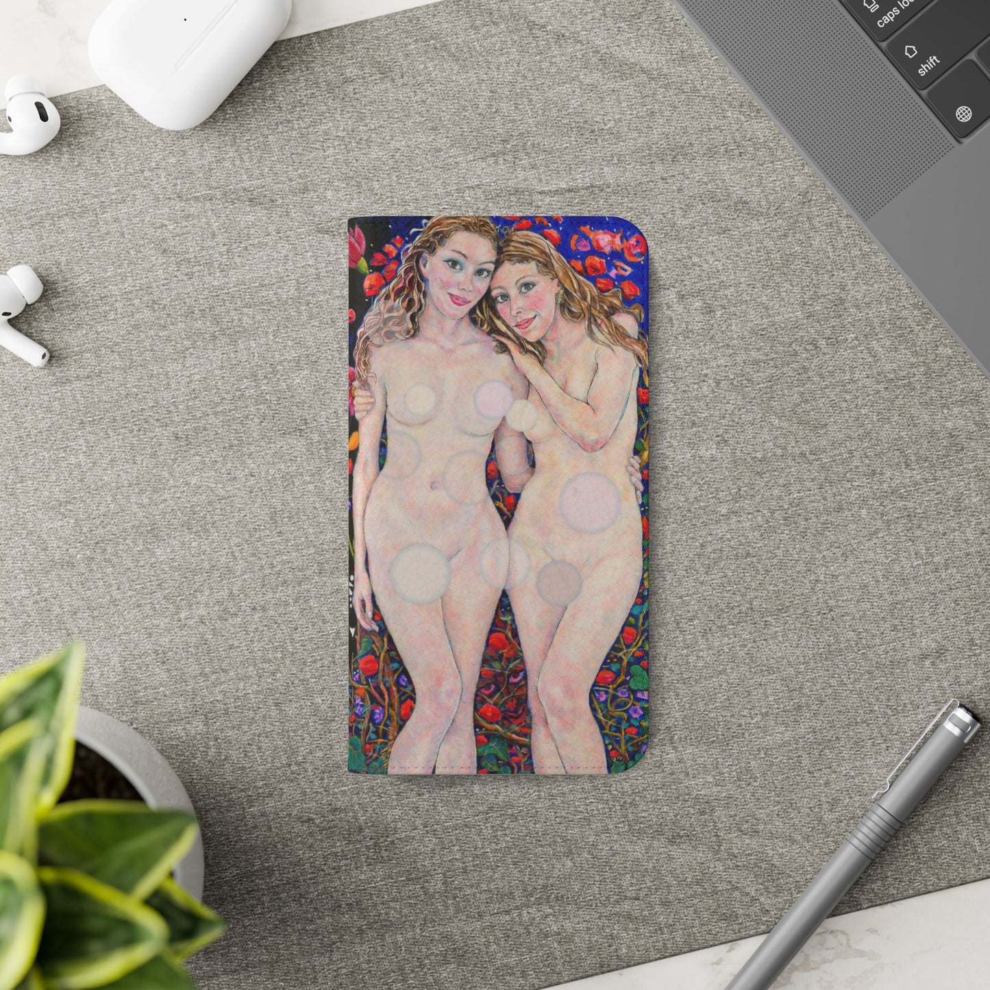 Flip Cases - Motiv: Waldnymphen, Schwarz, Seifenblasen