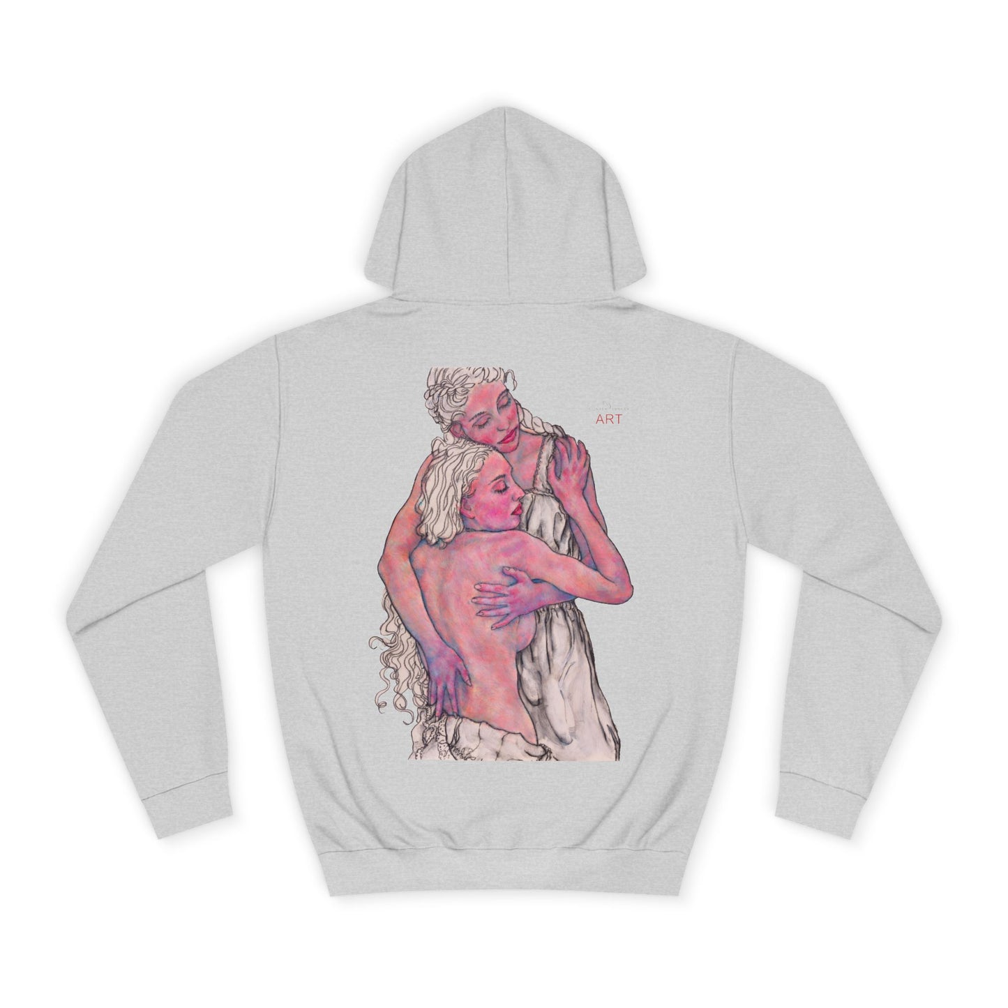 Unisex College Hoodie -  Mutter und Tochter - Motiv: Rückseite Zuflucht