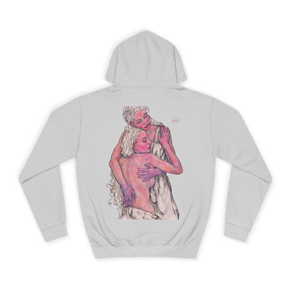 Unisex College Hoodie -  Mutter und Tochter - Motiv: Rückseite Zuflucht