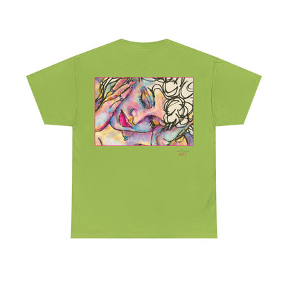 Unisex Heavy Cotton Tee - Motiv:  Motiv: Front Mara, H 9 cm & Rückseite Mara, H 27 cm