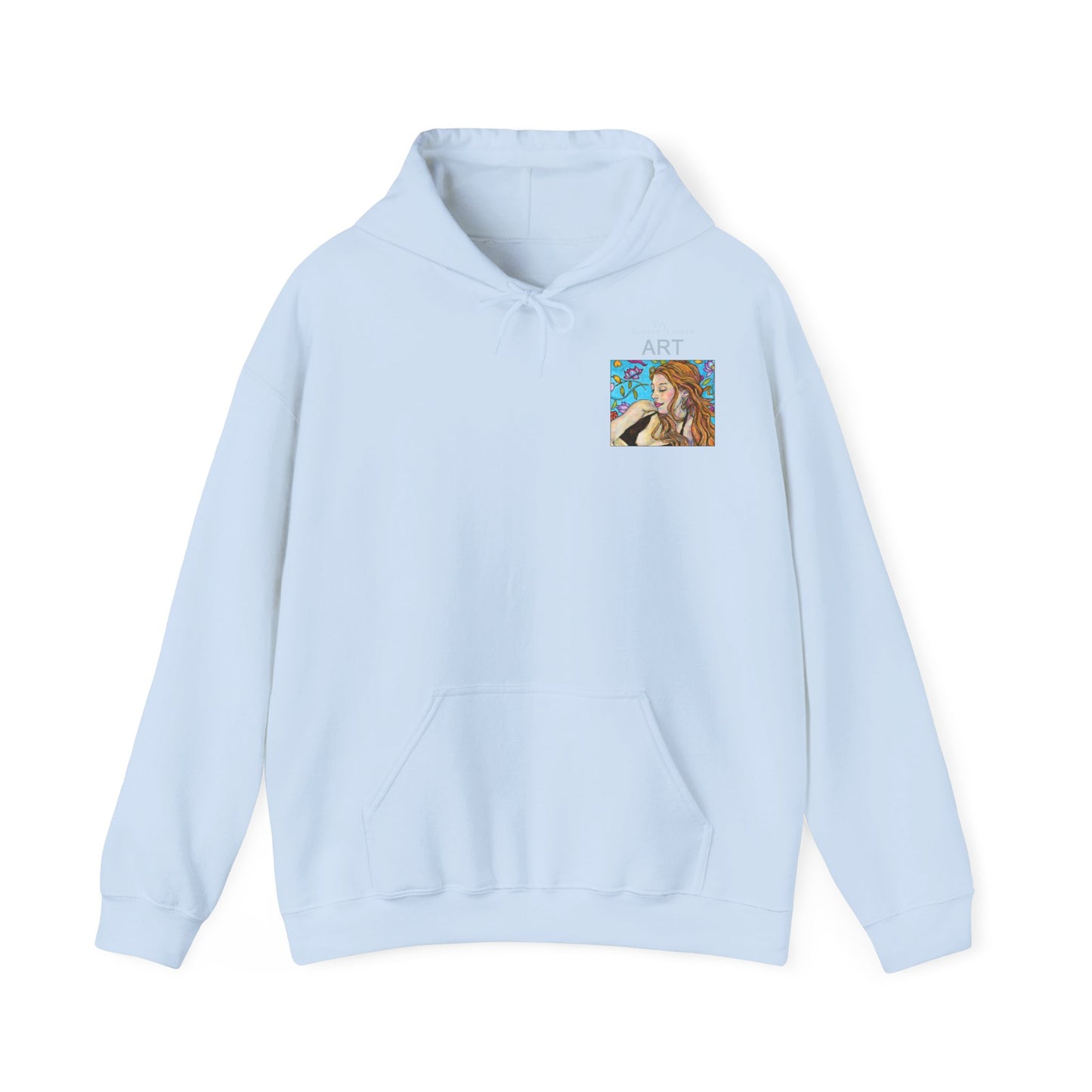 Unisex Heavy Blend™ Hooded Sweatshirt - Motiv: Front Ida, (Ausschnitt H 8,5 cm) & Rückseite Ida, H 42,5 cm