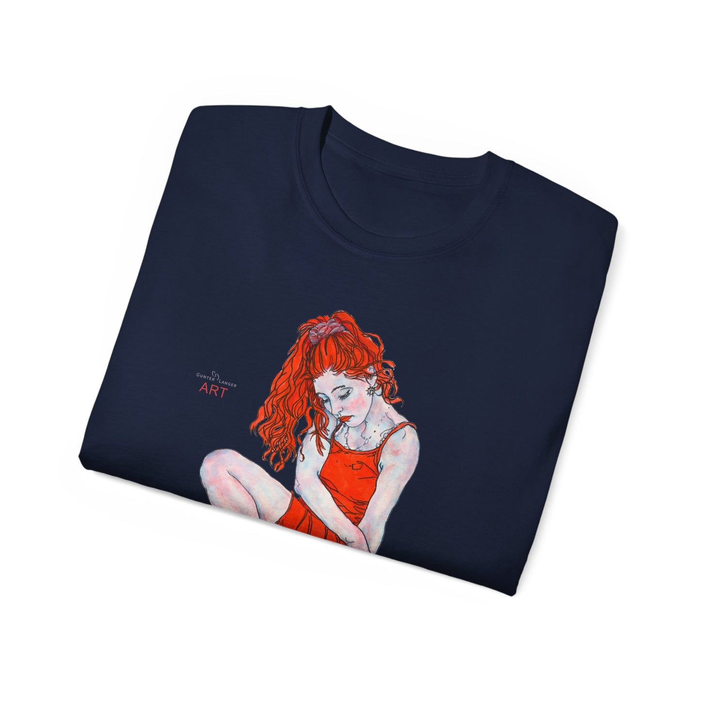 Unisex Ultra Cotton Tee - Motiv: Front Julia,  H 33,5 cm