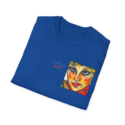 Unisex Softstyle T-Shirt - Motiv: Front Ina (Ausschnitt H 13,5 cm) & Ina, Rückseite (groß H 27 cm)