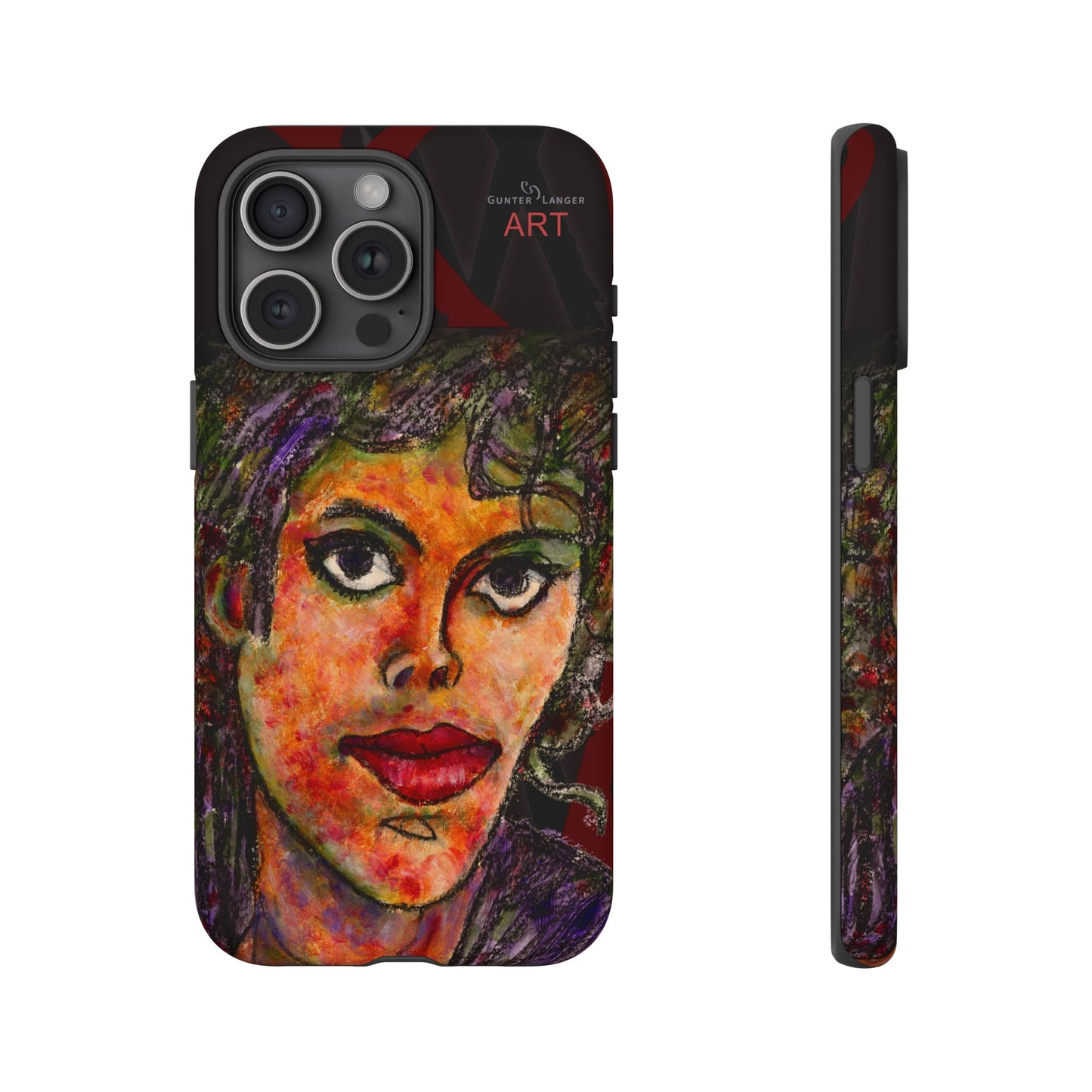 Tough Cases - iPhone - Motiv: MJ, Schwarz