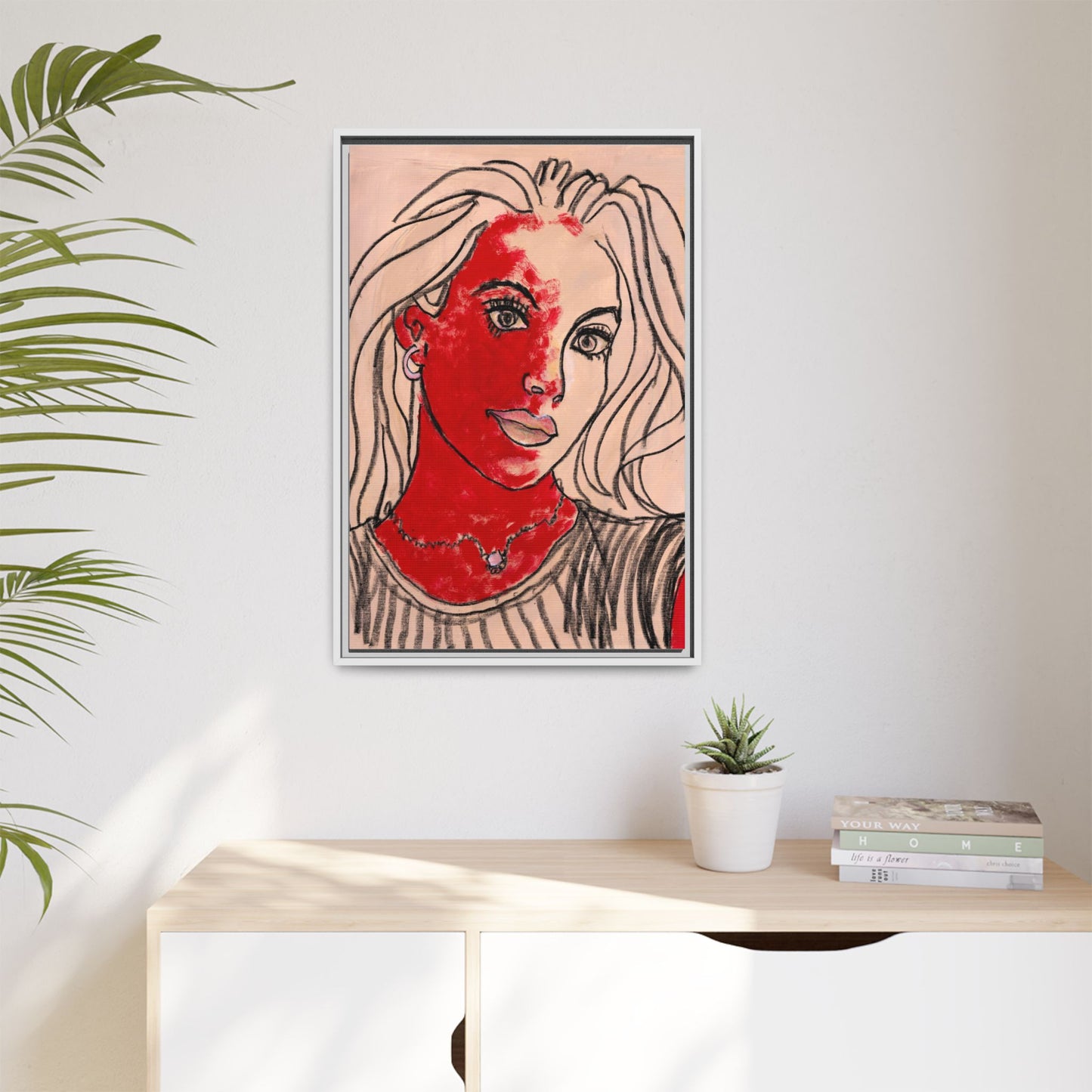 Matte Canvas, Framed (Multi-color) - Motiv: Christina, H 45,72 bis 76,20 cm
