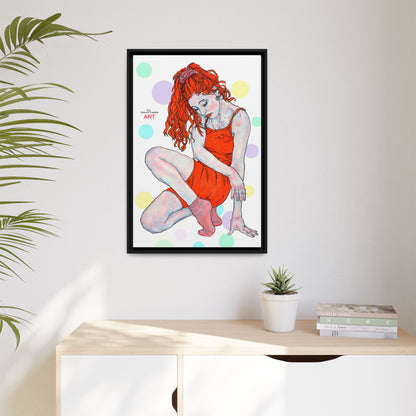 Matte Canvas, Framed (Multi-color) - Motiv:  Julia, Farbkreise, Format klein H 30,5 bis 76,2 cm