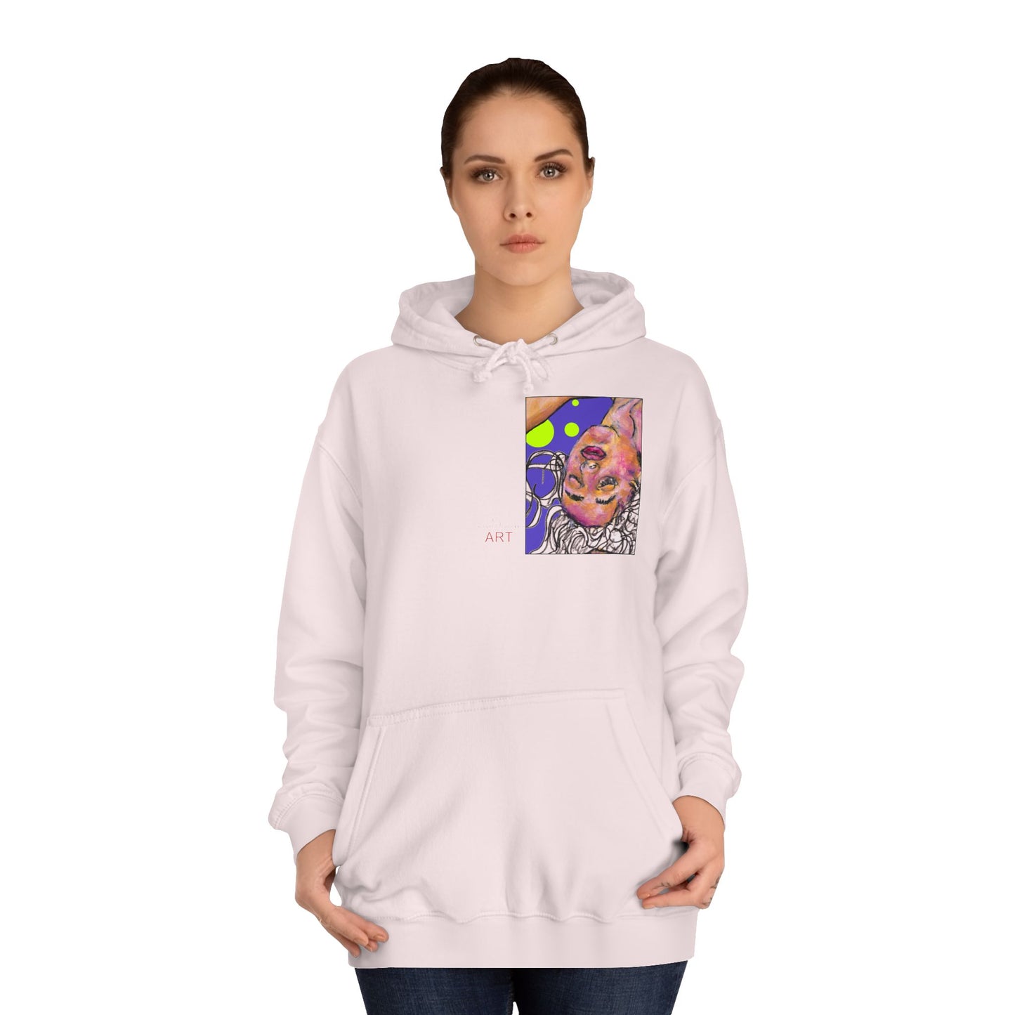 Unisex College Hoodie - Motiv: Front Hanna & Rückseite Hanna (violett)