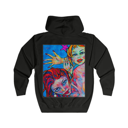 Unisex Full Zip Hoodie - Motiv: Valea (Ausschnitt, H 17,8 cm) & Valea und Sophia, H 49 cm