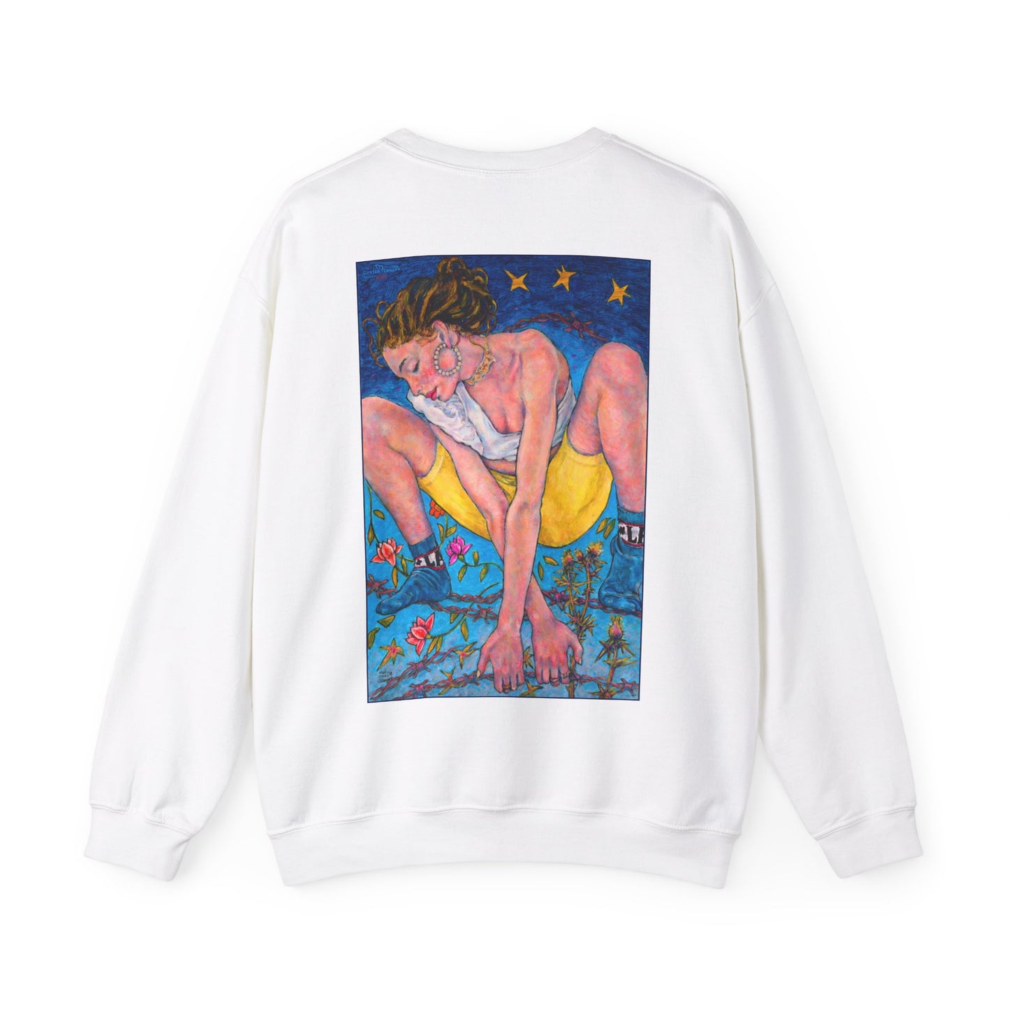Unisex Heavy Blend™ Crewneck Sweatshirt - Motiv: Front Alva (Ausschnitt) &  Rückseite Alva