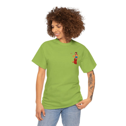 Unisex Heavy Cotton Tee - Motiv: Front, Lea, H 13cm, Neck Label