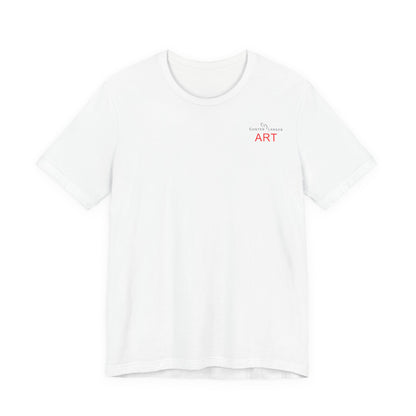 Unisex Jersey Short Sleeve Tee - Motiv: Front Logo & Rückseite Julia, H 49 cm