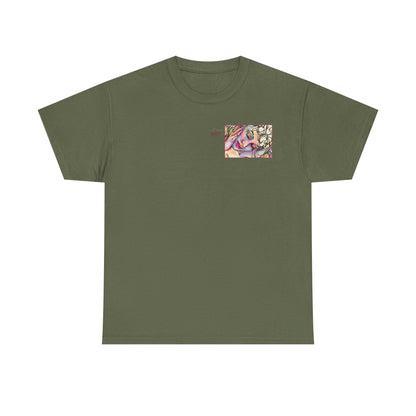 Unisex Heavy Cotton Tee - Motiv:  Motiv: Front Mara, H 9 cm & Rückseite Mara, H 27 cm