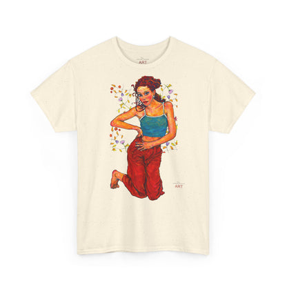 Unisex Heavy Cotton Tee - Motiv: Motiv Lea, Ranken, 49cm, Neck Label