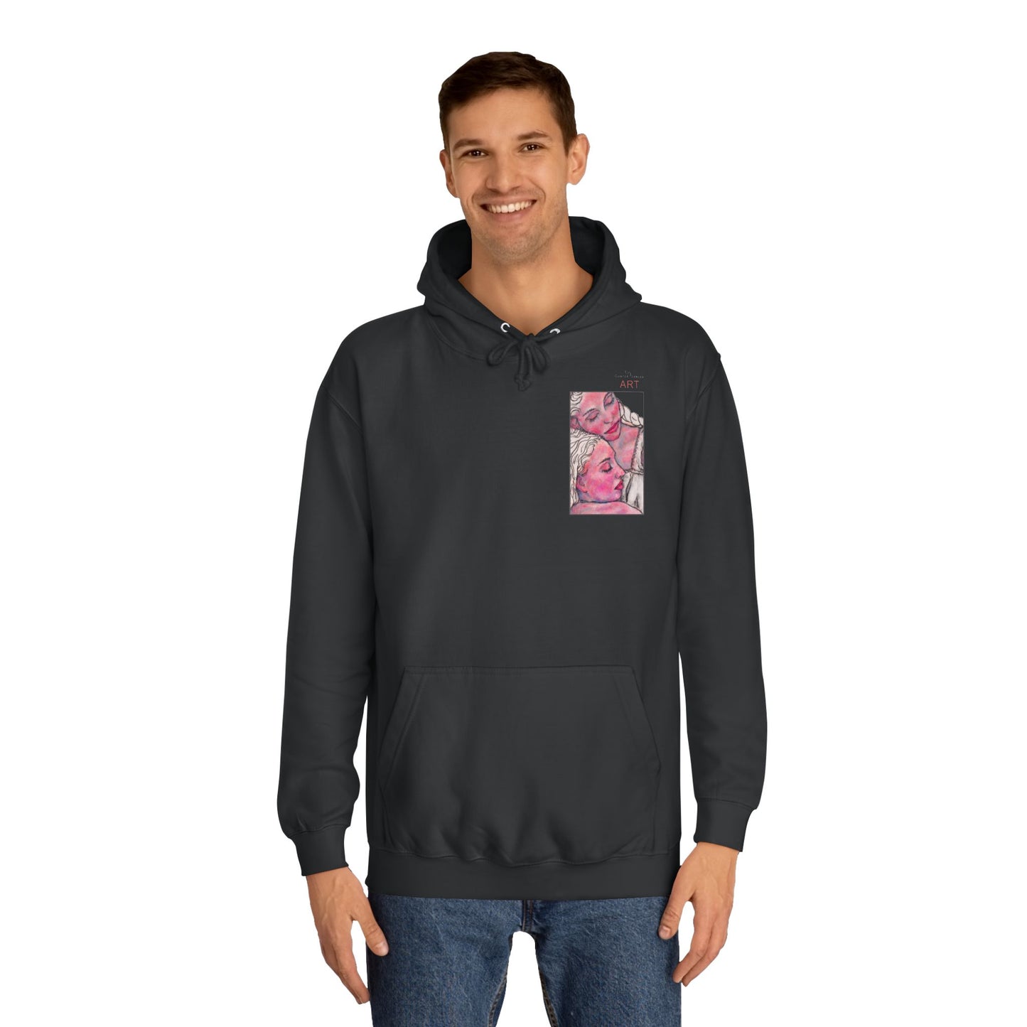 Unisex College Hoodie - Motiv: Front Zuflucht & Rückseite Zuflucht