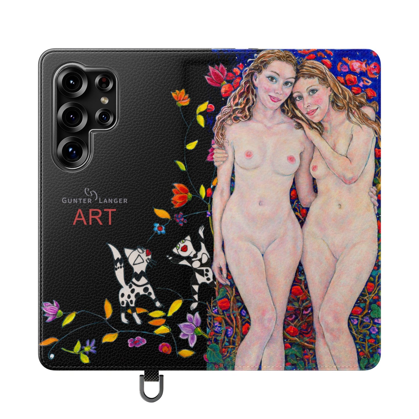 Flip Cases - Motiv: Waldnymphen, Schwarz, Seifenblasen