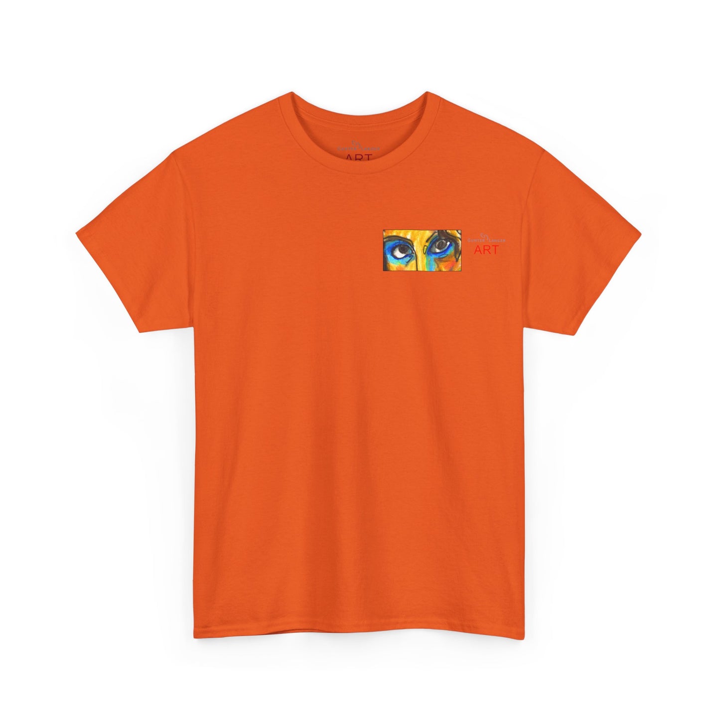 Unisex Heavy Cotton Tee - Motiv Augen & Frechdax, Neck Label