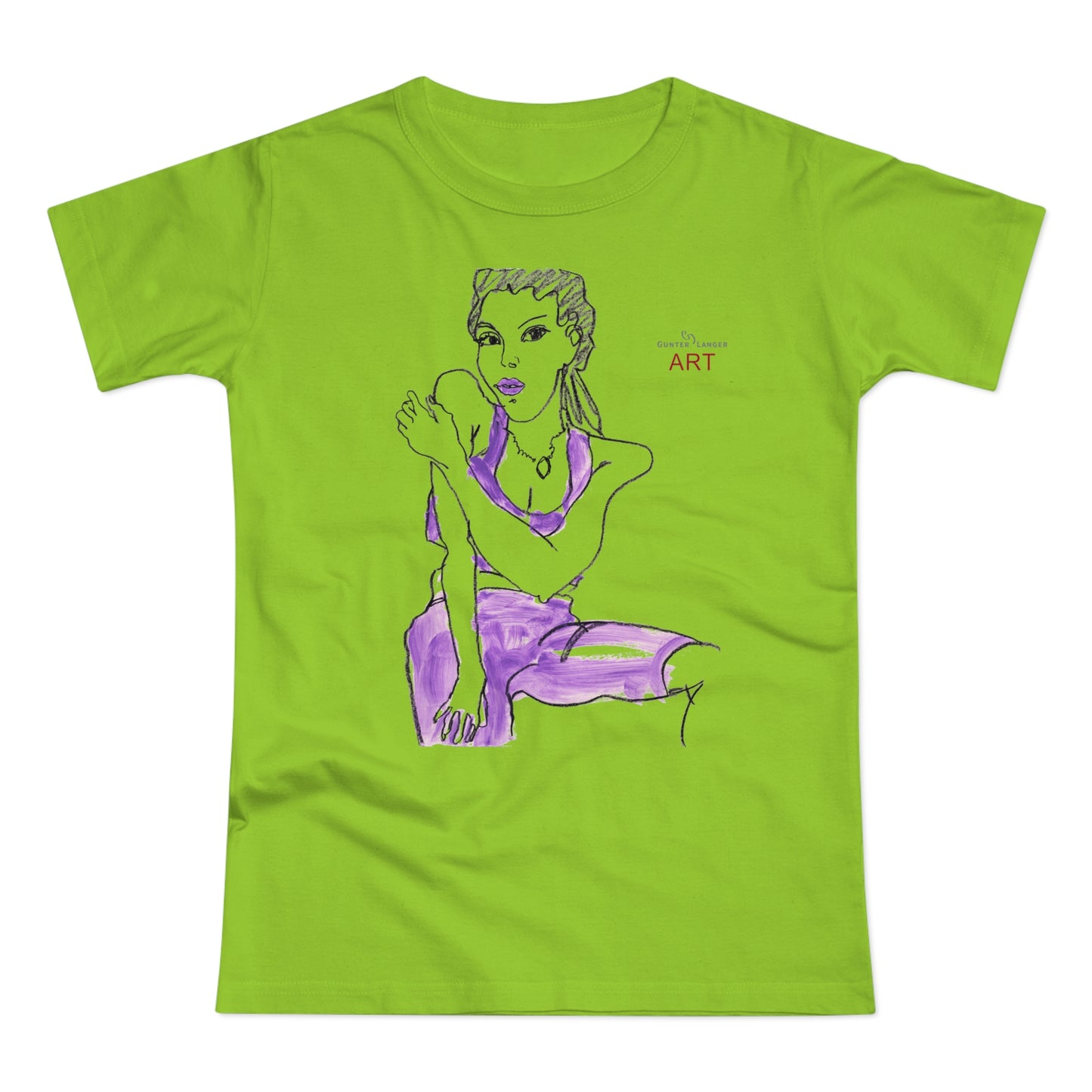 Single Jersey Women's T-shirt - Motiv: Front, Front Carlotta H 34,5 cm