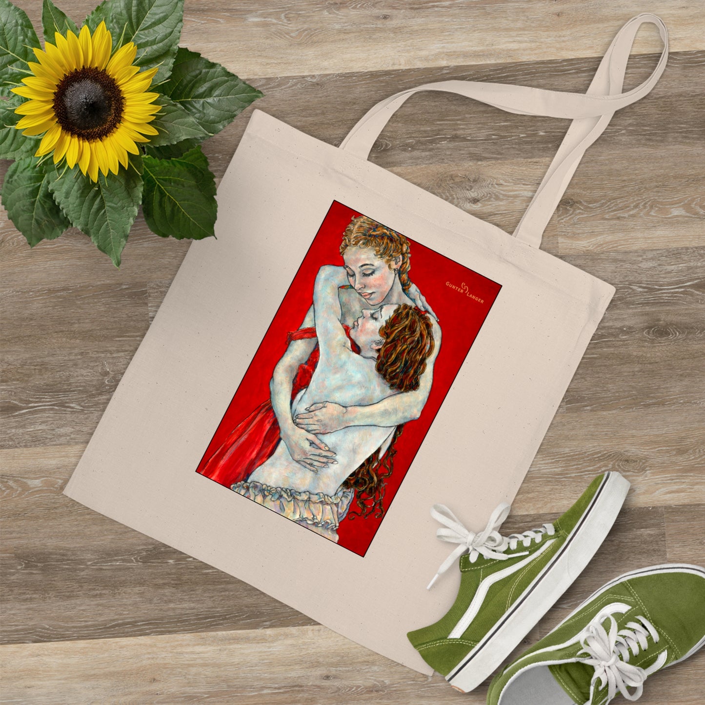 Tote Bag - Motiv: Nähe, einseitig bedruckt, H 30,5 cm