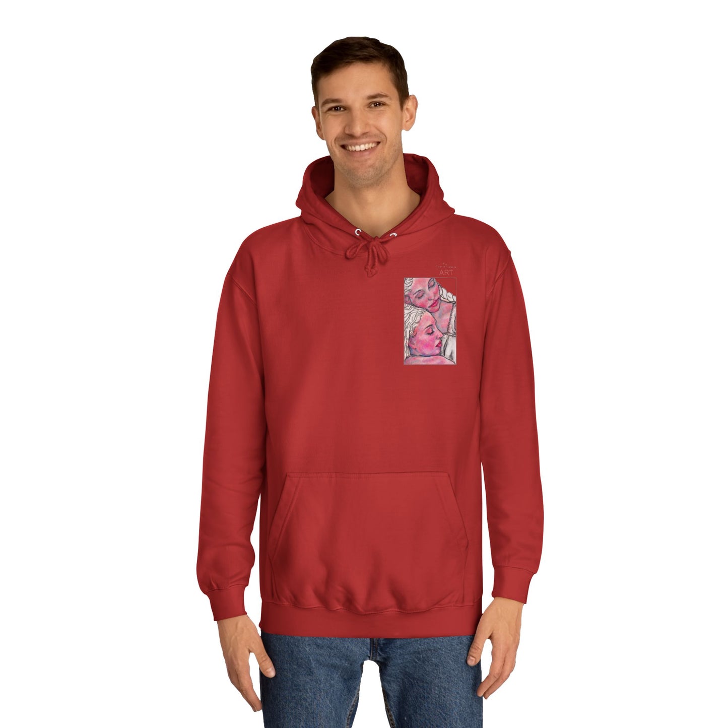 Unisex College Hoodie - Motiv: Front Zuflucht & Rückseite Zuflucht