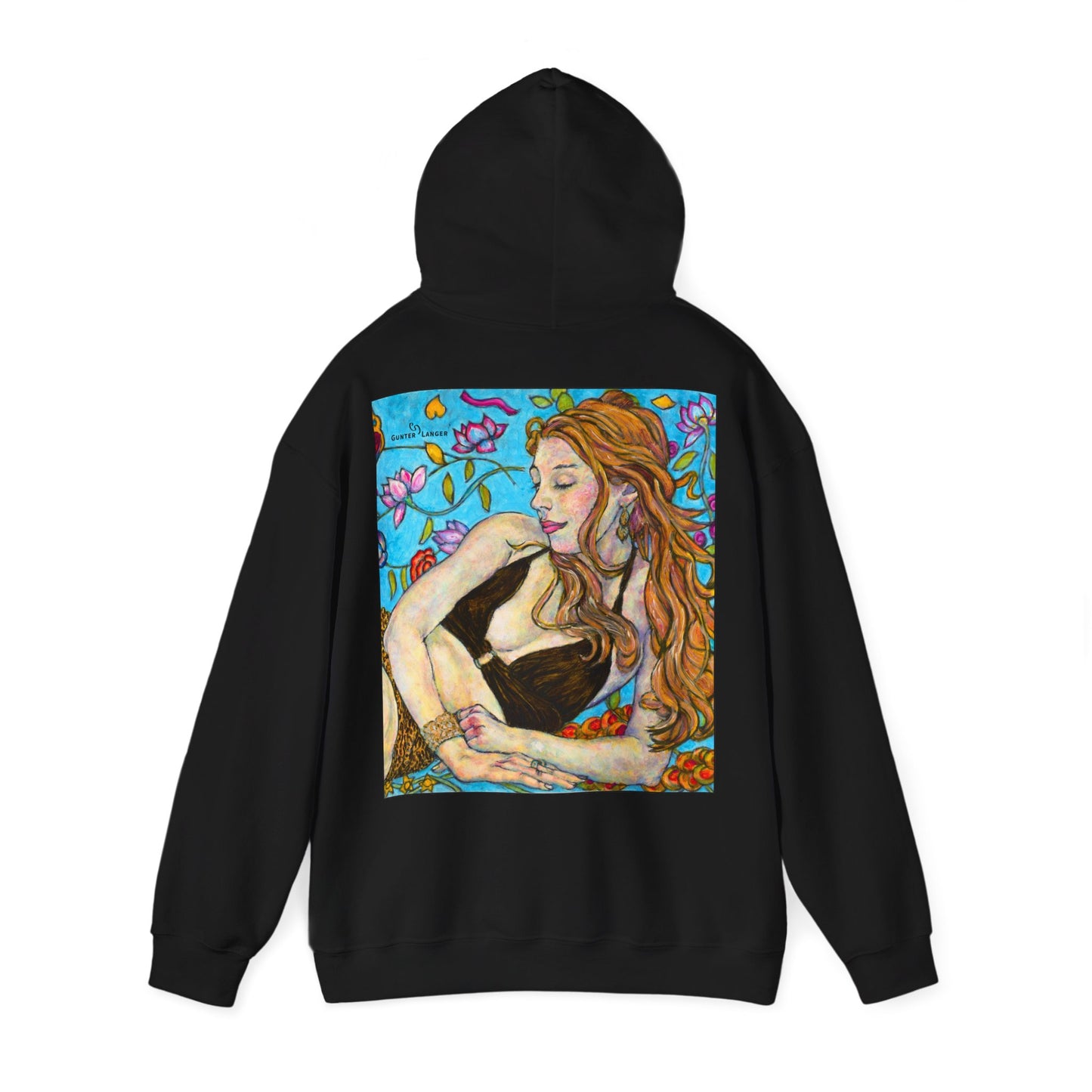 Unisex Heavy Blend™ Hooded Sweatshirt - Motiv: Front Ida, (Ausschnitt H 8,5 cm) & Rückseite Ida, H 42,5 cm