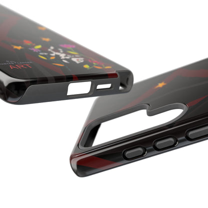 Tough Cases - Google Pixel - Samsung Galaxy - Motiv: Katze schwebt und Ranken, H 5,26 cm, Mikado3