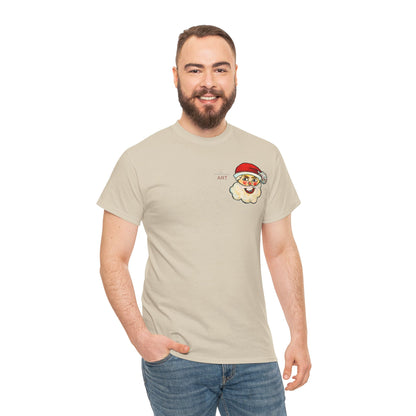 Unisex Heavy Cotton Tee - Motiv: Weihnachtsmann, H 13 cm