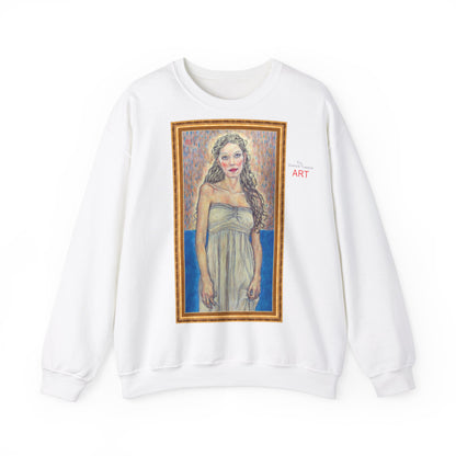 Unisex Heavy Blend™ Crewneck Sweatshirt - Motiv:  Front Marie (halb, gerahmt) & Rückseite Marie (gerahmt)