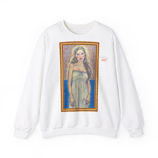 Unisex Heavy Blend™ Crewneck Sweatshirt - Motiv:  Front Marie (halb, gerahmt) & Rückseite Marie (gerahmt)