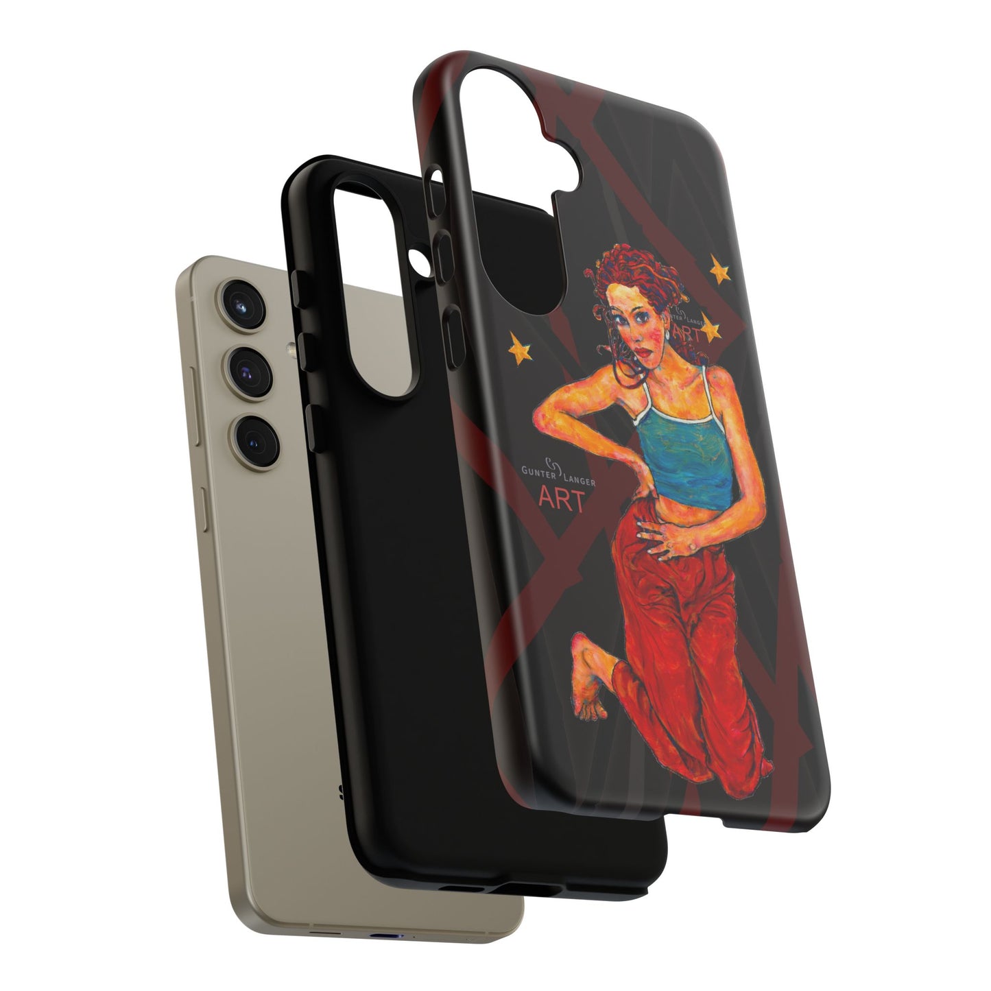 Tough Cases - Google Pixel - Samsung Galaxy - Motiv: Lea, Sternenhimmel, Mikado3