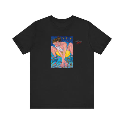 Unisex Jersey Short Sleeve Tee - Motiv: Front Alva, H 26 cm & Rückseite Alva, H 41 cm