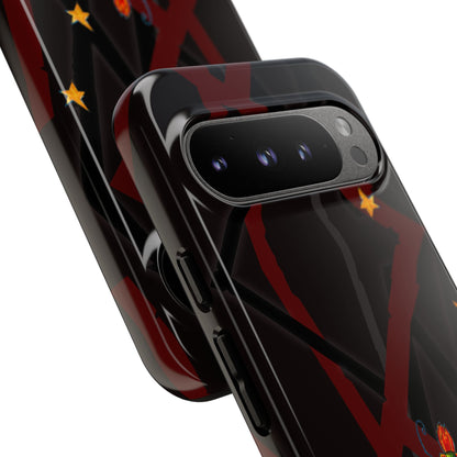 Tough Cases - Google Pixel - Samsung Galaxy - Motiv: Katze schwebt und Ranken, H 5,26 cm, Mikado3