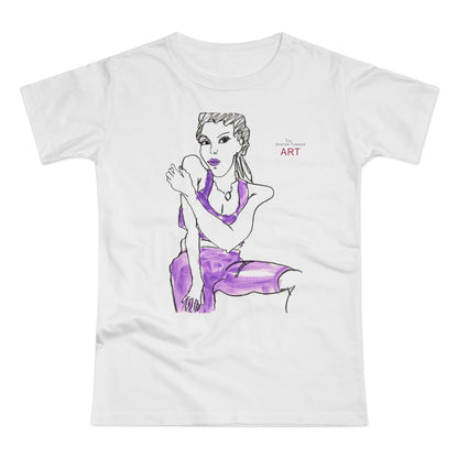 Single Jersey Women's T-shirt - Motiv: Front, Front Carlotta H 34,5 cm