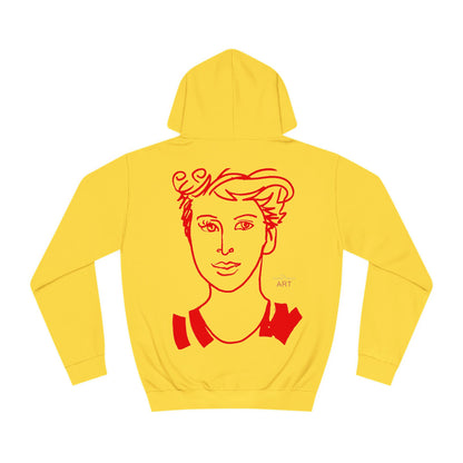 Unisex College Hoodie - Motiv: Front Logo & Rückseite Lars rot