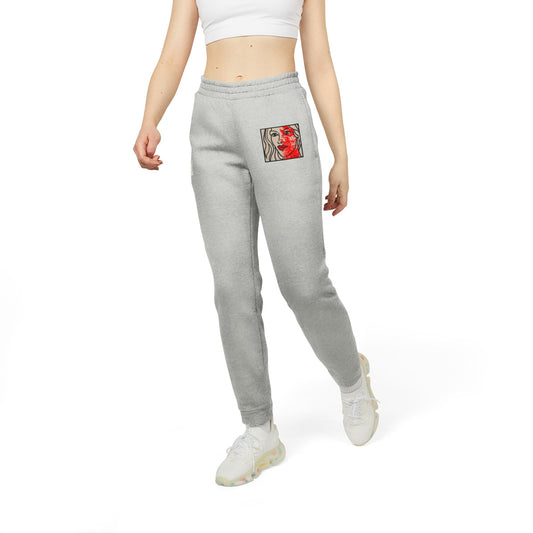 Adidas Unisex Fleece Joggers - Motiv: Louisa A01, H 8,8 cm