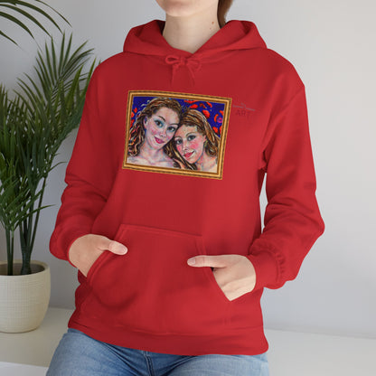Unisex Heavy Blend™ Hooded Sweatshirt - Motiv: Front "Freundinnen" H 17,5 cm