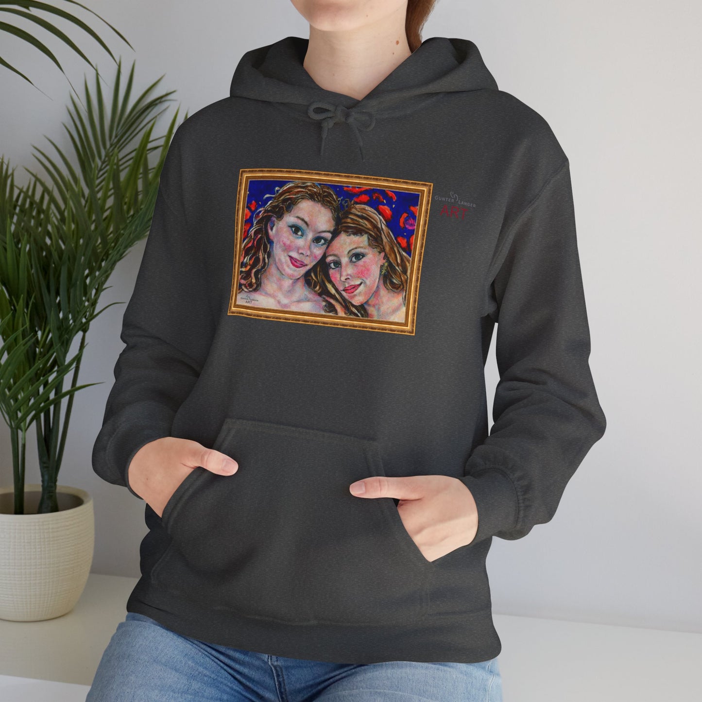 Unisex Heavy Blend™ Hooded Sweatshirt - Motiv: Front "Freundinnen" H 17,5 cm