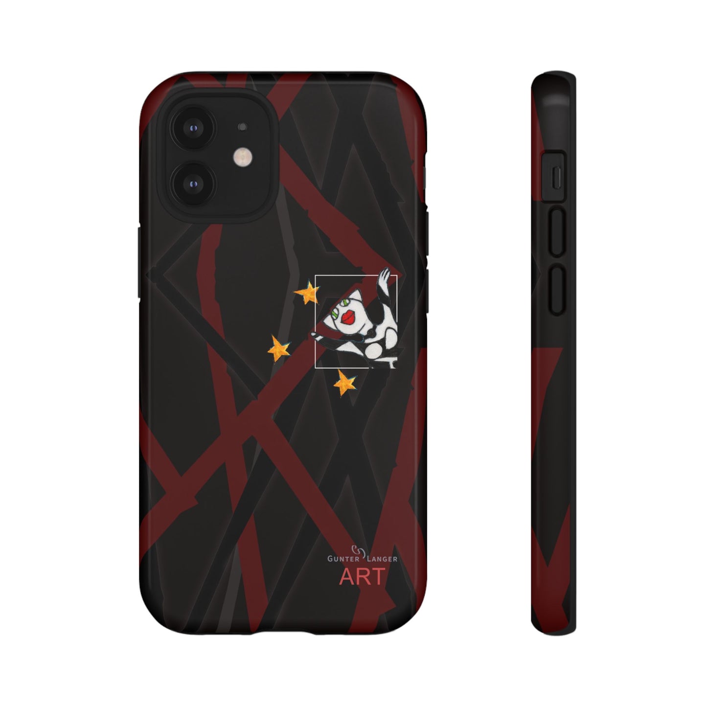 Tough Cases - iPhone - Motiv:  "Miau" klein H 8 cm, Sternenhimmel, Mikado3