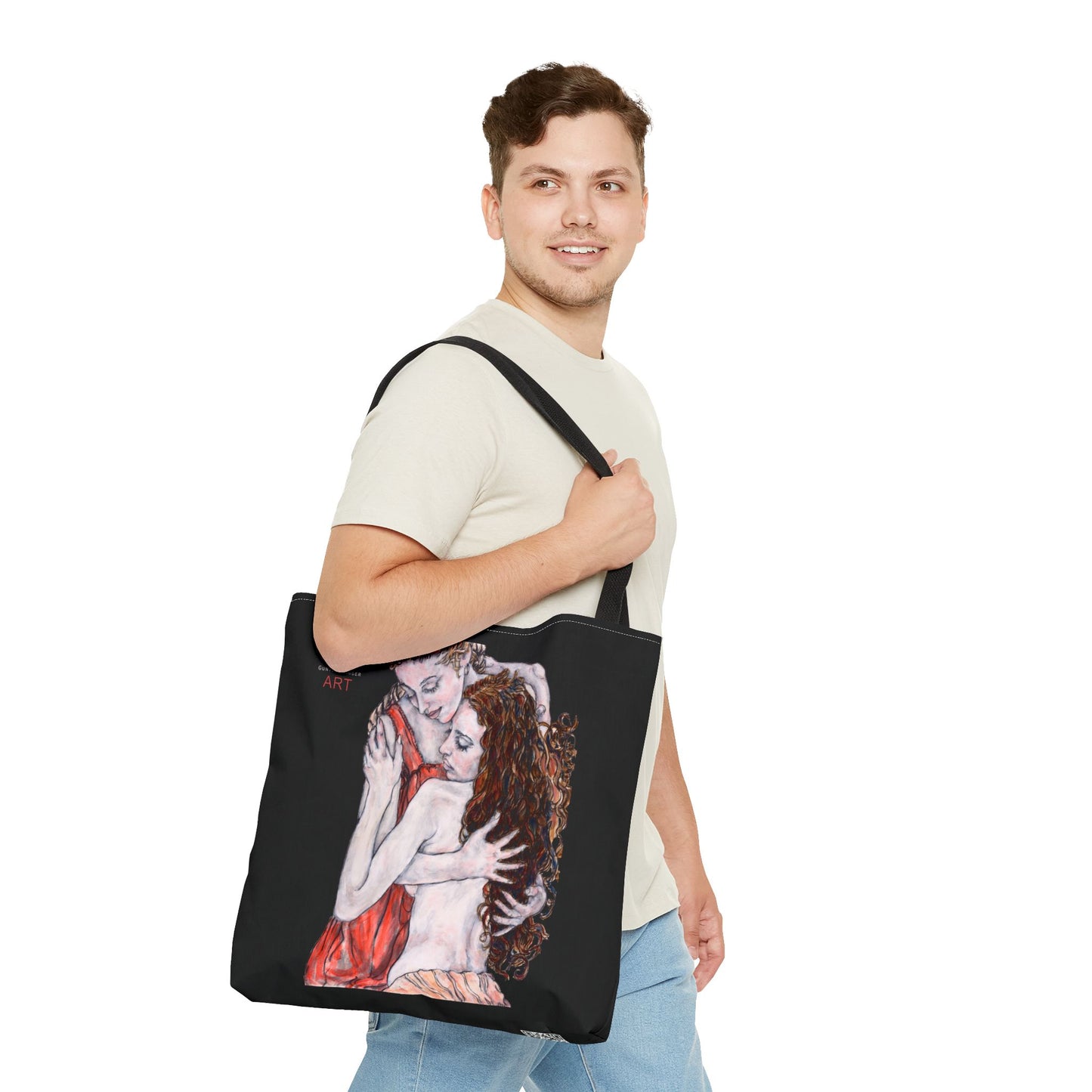 Tote Bag (AOP) - Mutter und Tochter - Motiv: Bei dir & Bei dir 38,4cm