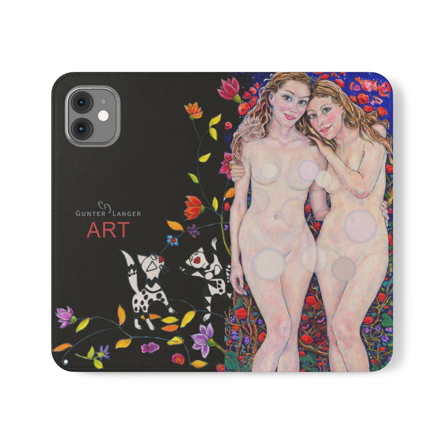 Flip Cases - Motiv: Waldnymphen, Schwarz, Seifenblasen