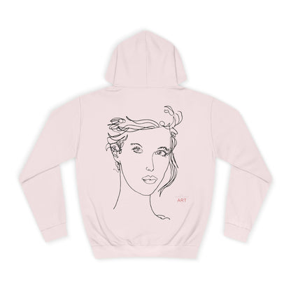 Unisex College Hoodie - Motiv: Front Helena (klein) H 12,3 cm & Rückseite Helena H 49,7 cm