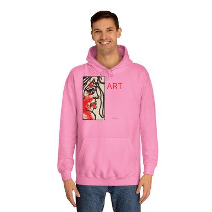 Unisex College Hoodie - Motiv: Front Ria (Ausschnitt) & Rückseite Ria,  H48,5 cm