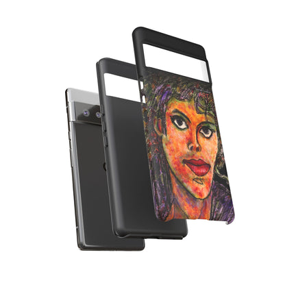 Tough Cases - Google Pixel - Samsung Galaxy - Motiv: MJ, Schwarz